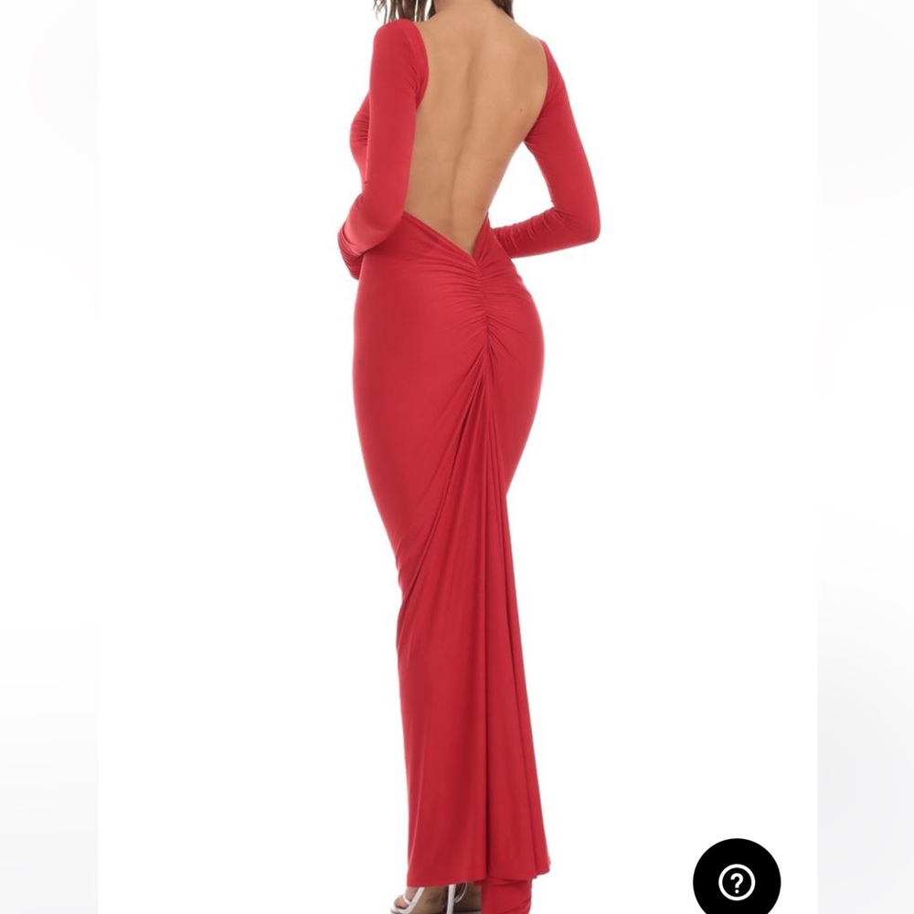 Lucy in the Sky red gown